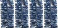 Merkloos Kaemingk B.V. 4x decoris kerstslinger-guirlande - donkerblauw - glanzend lametta - 270 cm