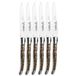 Laguiole en Aubrac Abalone Shell, Brushed Stainless Steel, 6-delige steakmessenset