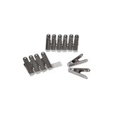 Homéa, Set van 12 wasknijpers van metaal, antimarkeringen, 6,1 cm
