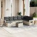 Maison Exclusive - Ensemble de meubles de jardin 9 pièces avec canapé et coussins, gris clair, en polyrotin