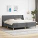 Prolenta Maison Exclusive - Cadre de lit avec matelas gris foncé 180 x 200 cm Polyester