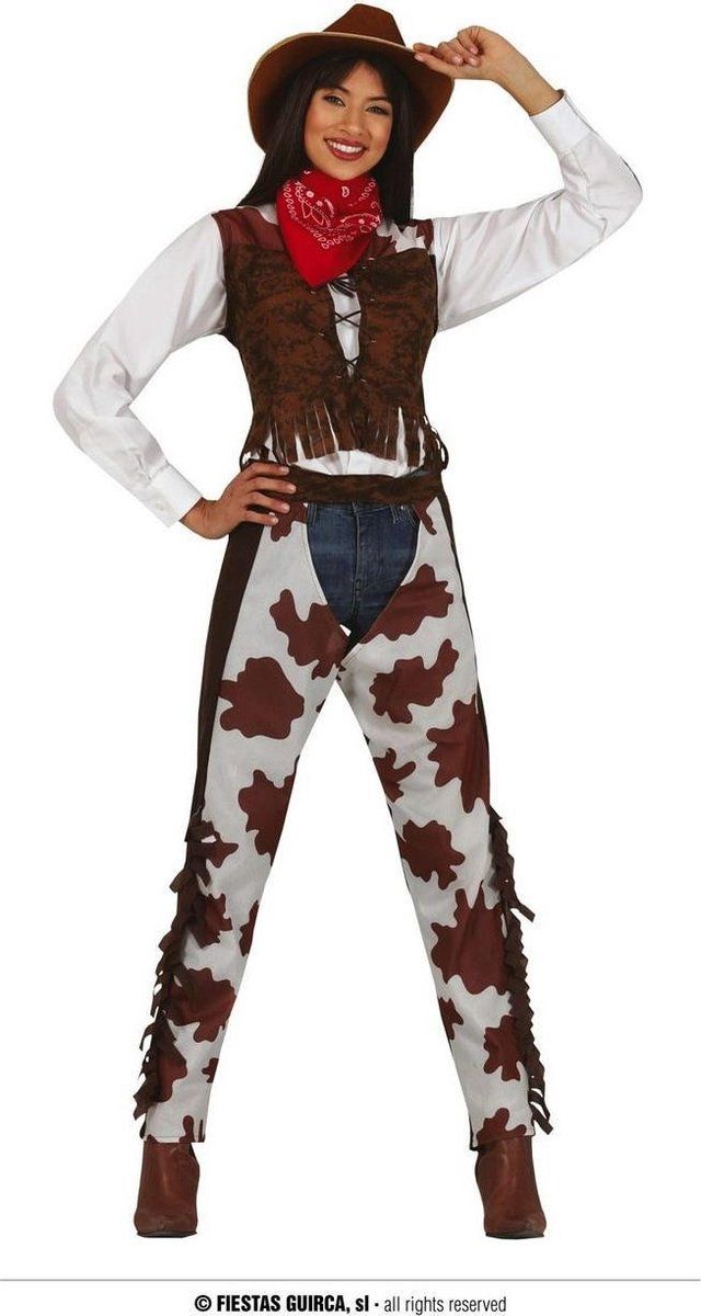 Fiestas Guirca Cowboy Verkleedpak Dames Bruin Maat L