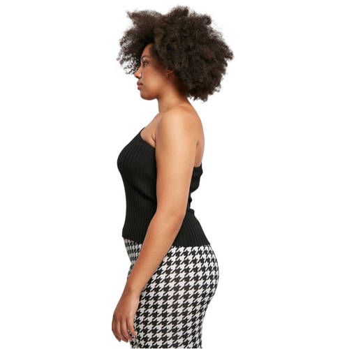 Urban Classics Curvy One Shoulder Trui Zwart