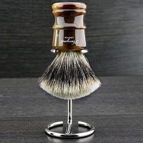 Brosse De Rasage Haryali London De Luxe - Poignée Métal, Poils De Blaireau Véritable, Cadeau Homme Idéal