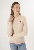 Felix Hardy Ronde Hals Trui - Pullover - Sweater - 100% Katoen Dames Beige - L