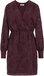 WE Fashion Dames jurk met jacquard-dessin L Burgundy red