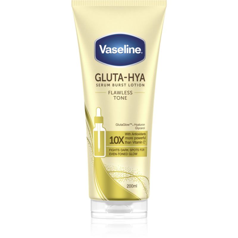 Vaseline Gluta-Hya Flawless Tone Serum Burst Hydraterende Lotion met Antioxidanten voor een Egale Huidteint, 200 ml
