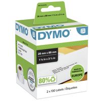 DYMO LabelWriter Address Labels - 28mm x 89mm - White - 260 Labels