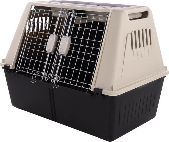 Flamingo Tripper Transportkooi - Grijs - L - 82 x 51 x 61 cm