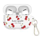 Kate Spade New York Beschermhoes voor AirPods Pro 3 met sleutelhanger, ringclip, Cherry Dot, compatibel met AirPods 3e generatie
