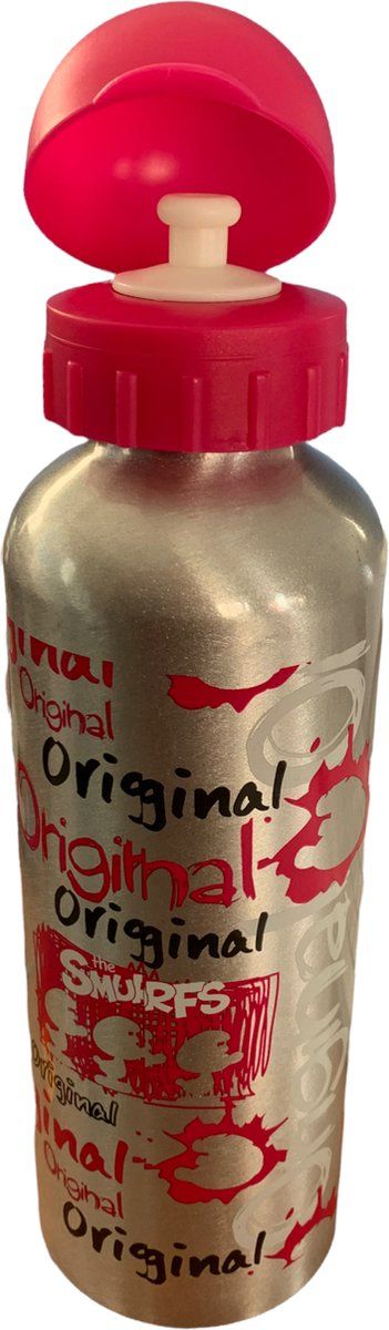 De Smurfen Bidon - Roze - Aluminium - 500 ML