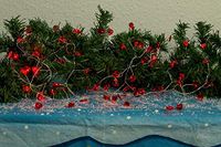 Best Season Cluster met reflectoren, hart 72 rode LED, c, plastic 180 x 3 x 3 cm