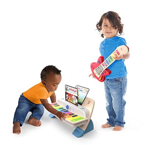 Baby Einstein Baby Einstein, Samen in Tune Piano & Gitaar Bundel, Veilig Draadloos Houten Muzikaal Peuter Speelgoed, Magic Touch, 6 maanden+