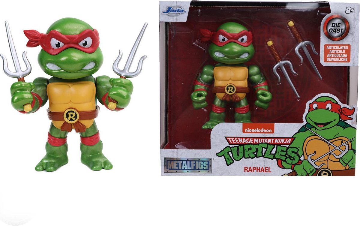 Jada Toys Turtles 4" Raphael Metalen Actiefiguur