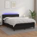 Maison Exclusive - Lit boxspring avec matelas et éclairage LED, noir, 140 x 190 cm, similicuir