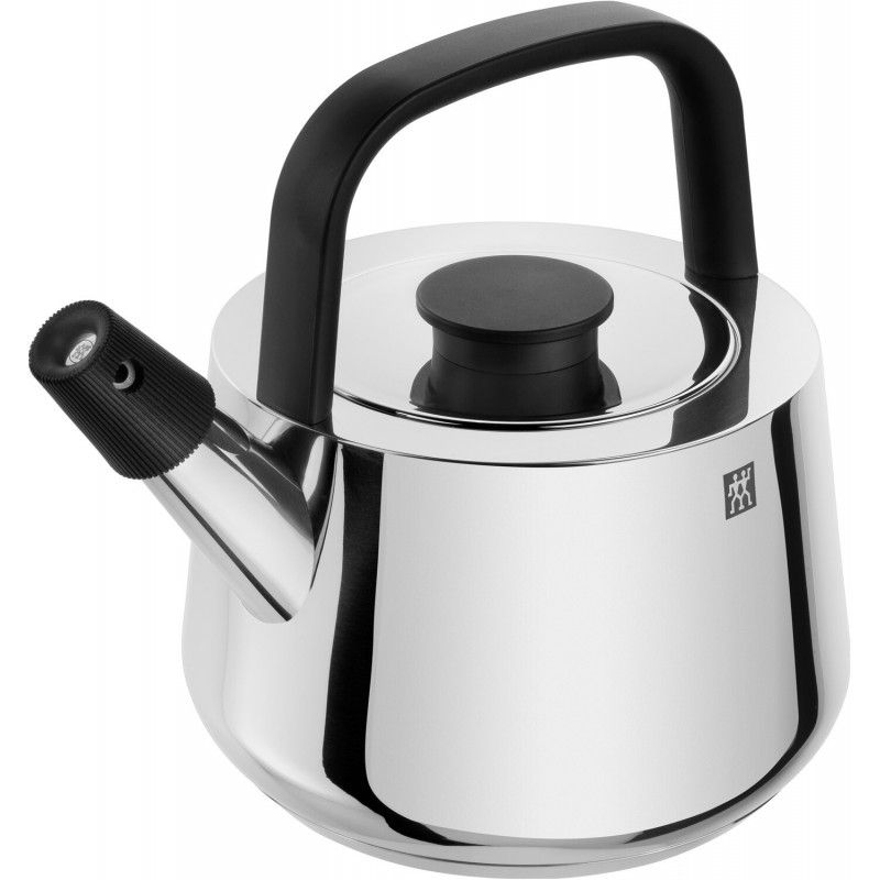 Zwilling Fluitketel - 1.5 Liter - RVS - Zwart Handvat