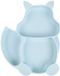 Dutsi Assiette en silicone pour bébé et enfant - Assiette à ventouse - Renard bleu layette