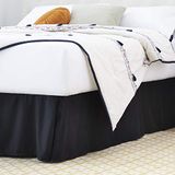 Linenspa 14 Inch Rimpel en Vervagen Resistant-Machine Wasbaar-Gemakkelijk Gebruik Geplooide Microfiber Bed Rok, Koningin, Zwart