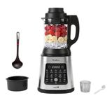 Moulinex Perfectmix Cook High Speed verwarmde blender, 10 automatische programma's, 1400 W, YY5607FG, zwart en transparant, metaal