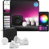 Philips Hue starterkit - wit en gekleurd licht - 1 Bridge Pro - 3 lampen GU10 400 lumen - 1 smart button