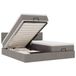 VidaXL Ottoman Bed with Mattresses and LEDs 180x200cm Fabric Taupe