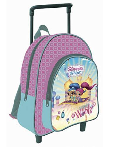 Export.CM 097392 Shimmer & Shine 41 cm. Rugzak Trolley, Roze/Sky Blauw