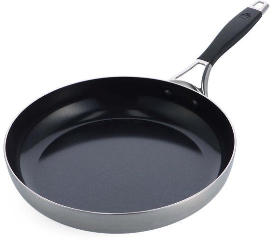 BK Intelligence koekenpan 28 cm inductie pfas-vrij blacksilver