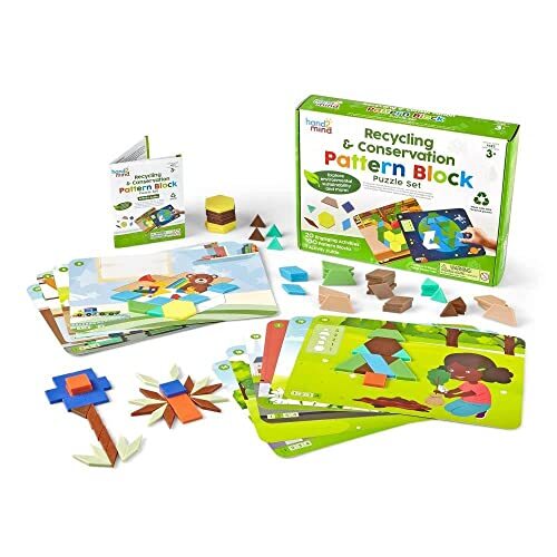 Learning Resources hand2mind Hergebruik en Behoud Patroon Blok Puzzle 110-Stukken Set