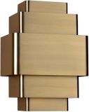 Artdelight Wandlamp Layers - Goud/Brons - 3 x G9 - 28cm hoog