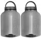 Contenants de stockage - Contenants en plastique avec poignée et couvercle à vis - 4,7 litres, 15 x 15 x 27 cm - Convient aux aliments - Rectangulaire - Réutilisable - Lot de 2 - Transparent et noir