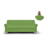 Più bello Bielastische bankovertrekken, appelgroen, polyester, 3 plaatsen
