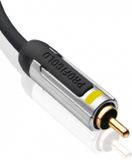 Profigold PROV5001 1m RCA RCA Zwart, Zilver composiet videokabels
