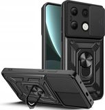 Techsuit Hoesje geschikt voor Xiaomi Redmi Note 13 4G - Camshield Back Cover - Zwart