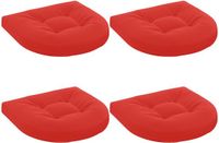 vidaXL - Coussin d'assise - 4 pièces - Polyester - Rouge - 40 x 40 x 5 cm