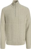 Jack & Jones Trui Jjpaul Knit Half Zip 12279336 White Melange Mannen Maat - L