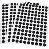 Adsamm® / 324 x zelfklevende viltdoppen/zwart/ø 10 mm/rond / 1,5 mm dunne zelfklevende meubelglijders van vilt