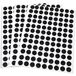 Adsamm® / 324 x zelfklevende viltdoppen/zwart/ø 10 mm/rond / 1,5 mm dunne zelfklevende meubelglijders van vilt