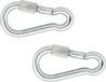 Dulimex B.V. Mousquetons - 2x - avec vis de sécurité - acier - 10 cm