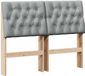 vidaXL - Gestoffeerd hoofdbord - Lichtgrijs - 120 cm - Massief grenenhout