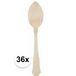 Merkloos / Sans marque Houten lepel set klassiek 36 stuks