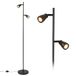 BRILONER - LED staande lamp warm wit zwenkbaar zwart 141,5 cm