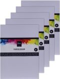 Merkloos Artist en Co - 5x A3 Schildersdoek/Schilderskarton - Wit - Canvas - 40 x 30 cm