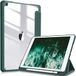 Fintie Hoes Compatibel met 10,2 inch iPad 9. 2021/8 generatie. Generatie 2020/7. NL 2019- "Ingebouwde pennenhouder" schokbestendige afdekking, transparante, transparante harde behuizing achterhoes, donkergroen