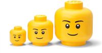 Lego - Opbergbox Hoofd Boy Set van 3 Stuks