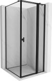 Mexen Mist T cabine de douche à charnières droite 75 x 75 cm, cadre noir, noir