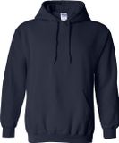 Gildan Zware Blend Volwassen Unisex Hooded Sweatshirt / Hoodie (Marine)