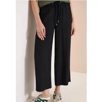 Cecil 7/8 High Waist broek met wijde pijpen in Loose Fit