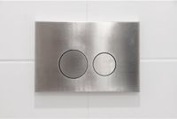 Geberit Duofix Element - UP320 - QeramiQ metal bedieningsplaat - wand - 112cm - ronde knoppen - metaal - steel rvs