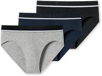Schiesser Heren Rio Slip Organic - 3 pack - Zwart - Donkerblauw - Grijs Melange - Maat XXL