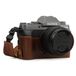 MegaGear MG1886 Ever Ready étui demi-appareil photo en cuir compatible avec Fujifilm X-T200 - marron